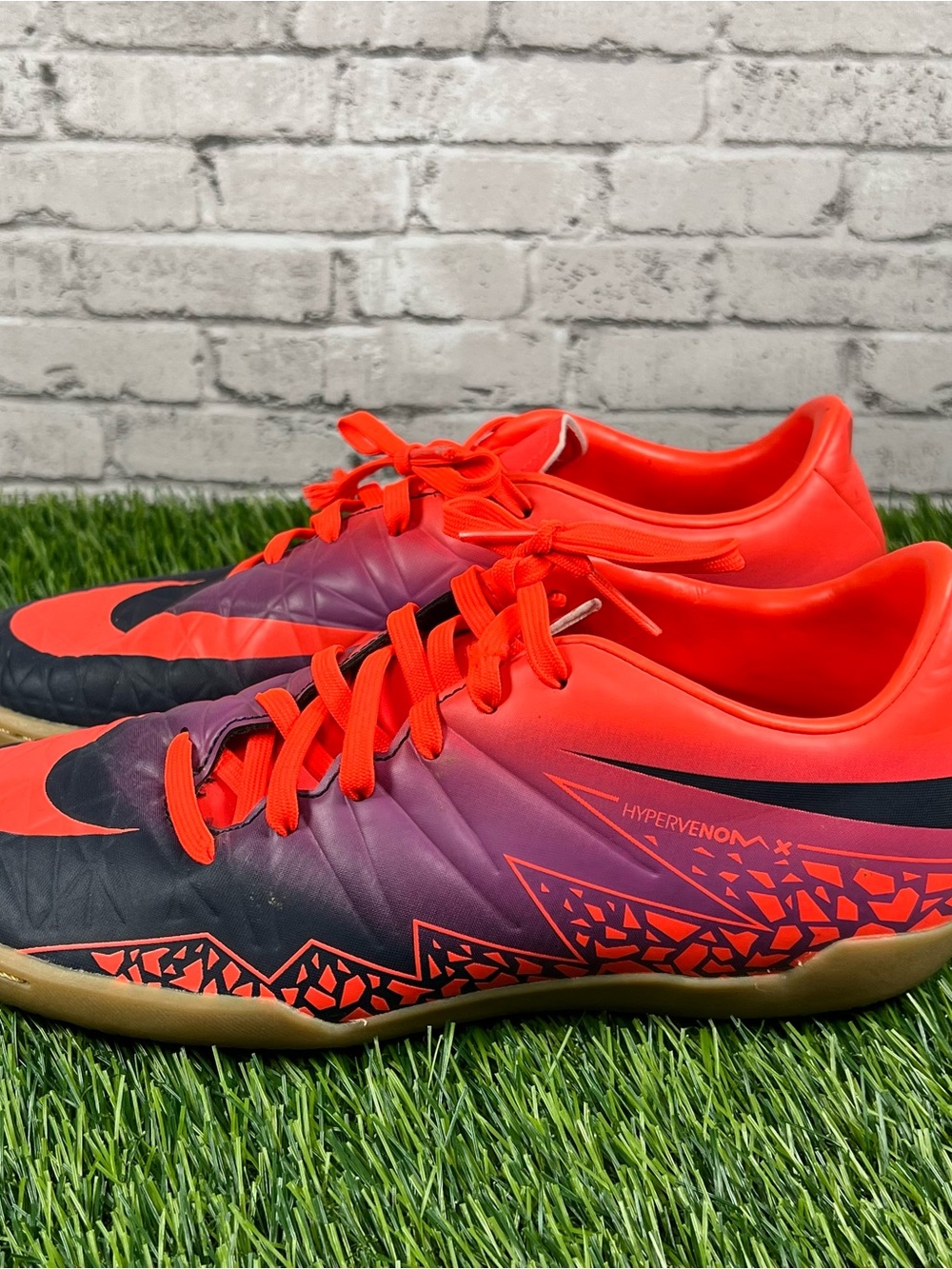Nike Mens Hypervenom X Phelon II Orange & Purple Shoes Size 6.5